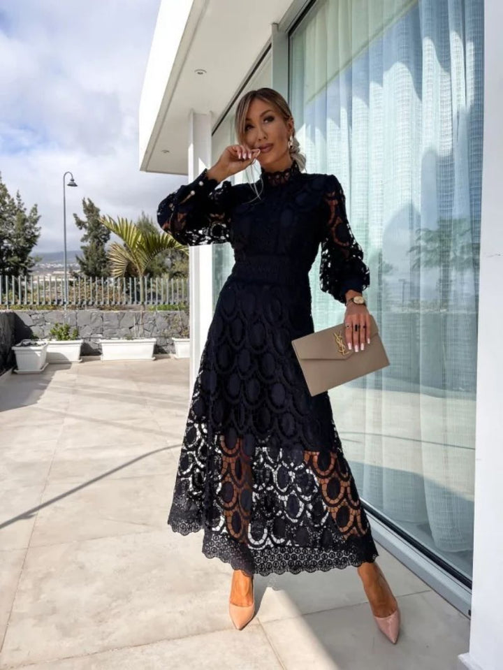 Georgia™ - Vestido Elegante de Renda Francesa