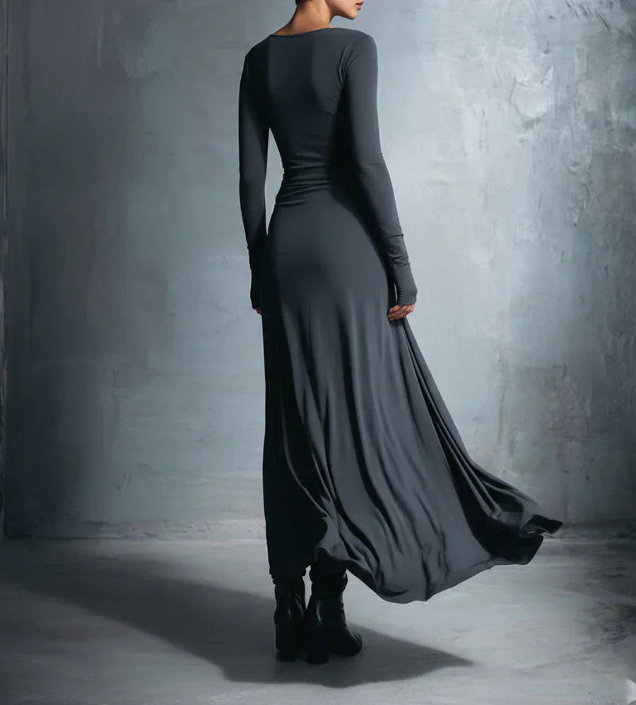 Naiara ❘ Vestido maxi com nó lateral