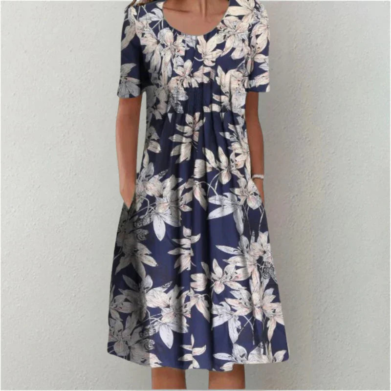 Sofia™ | Vestido Floral Estiloso e Casual com Bolsos