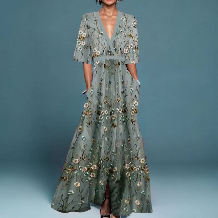 Michelle™ - Vestido Elegante com Flores