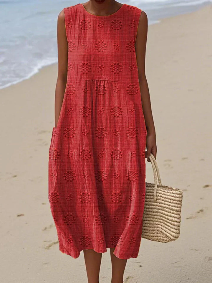 Beatrice - Vestido Elegante Sem Mangas com Bolsos