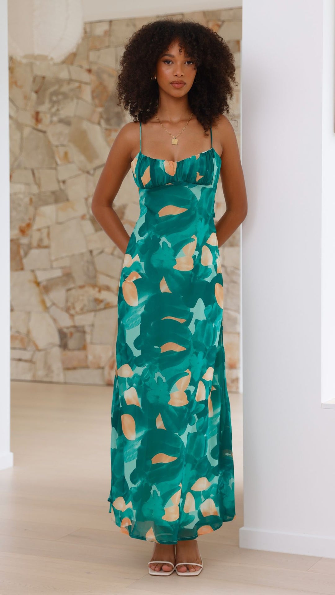 Robe Midi Margie - Estampa Verde
