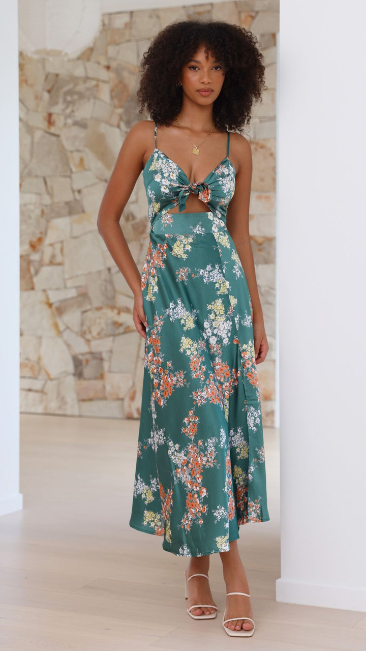 Robe Midi Dreamers - Fleur Verte