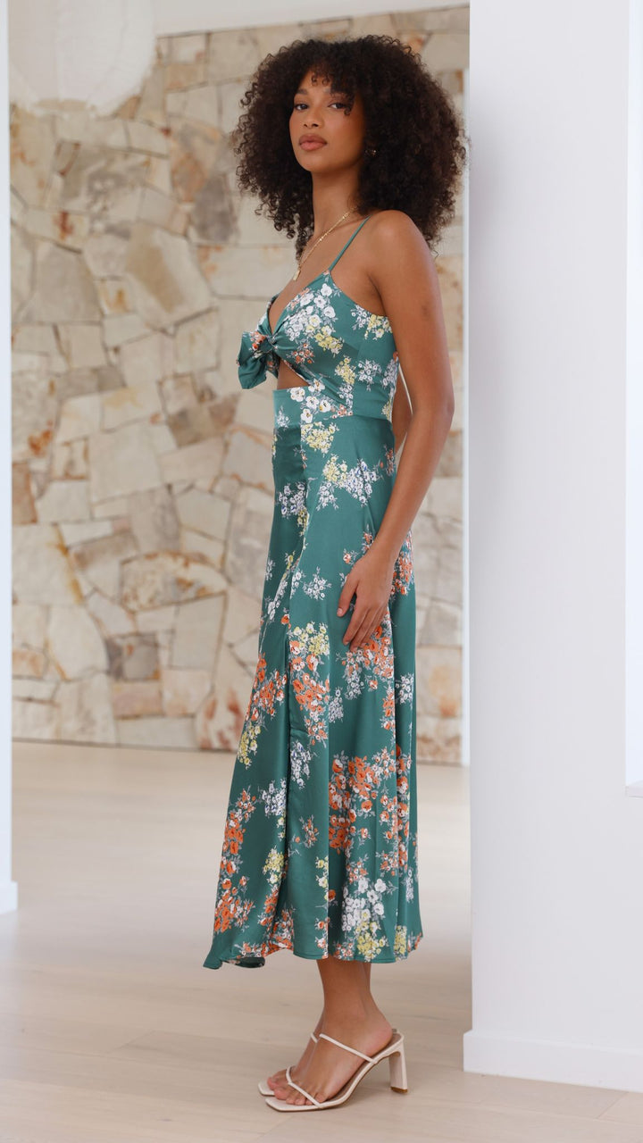 Robe Midi Dreamers - Fleur Verte