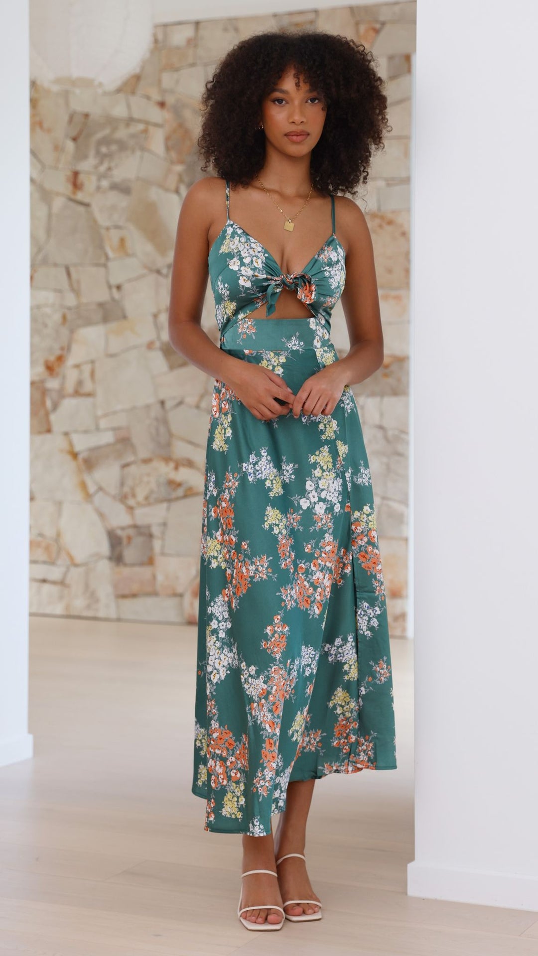 Robe Midi Dreamers - Fleur Verte