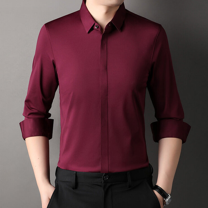 Laluna® | Camisa de stretch sem rugas para homens