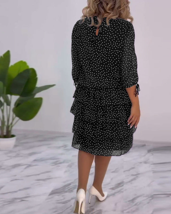 Tilly - Vestido Camponês de Poá