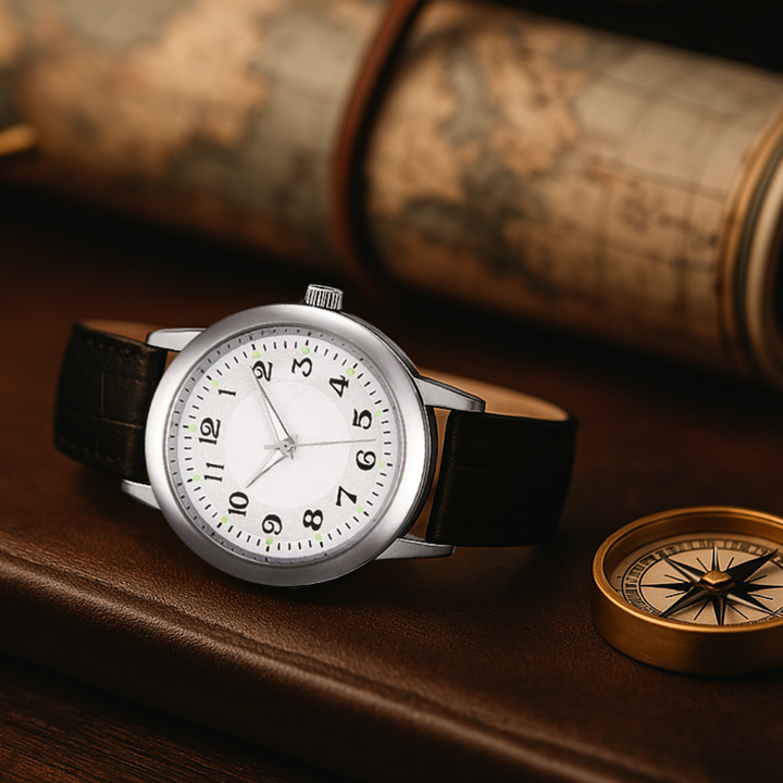 Relógio Minimalista Elegante em Aço Inoxidável