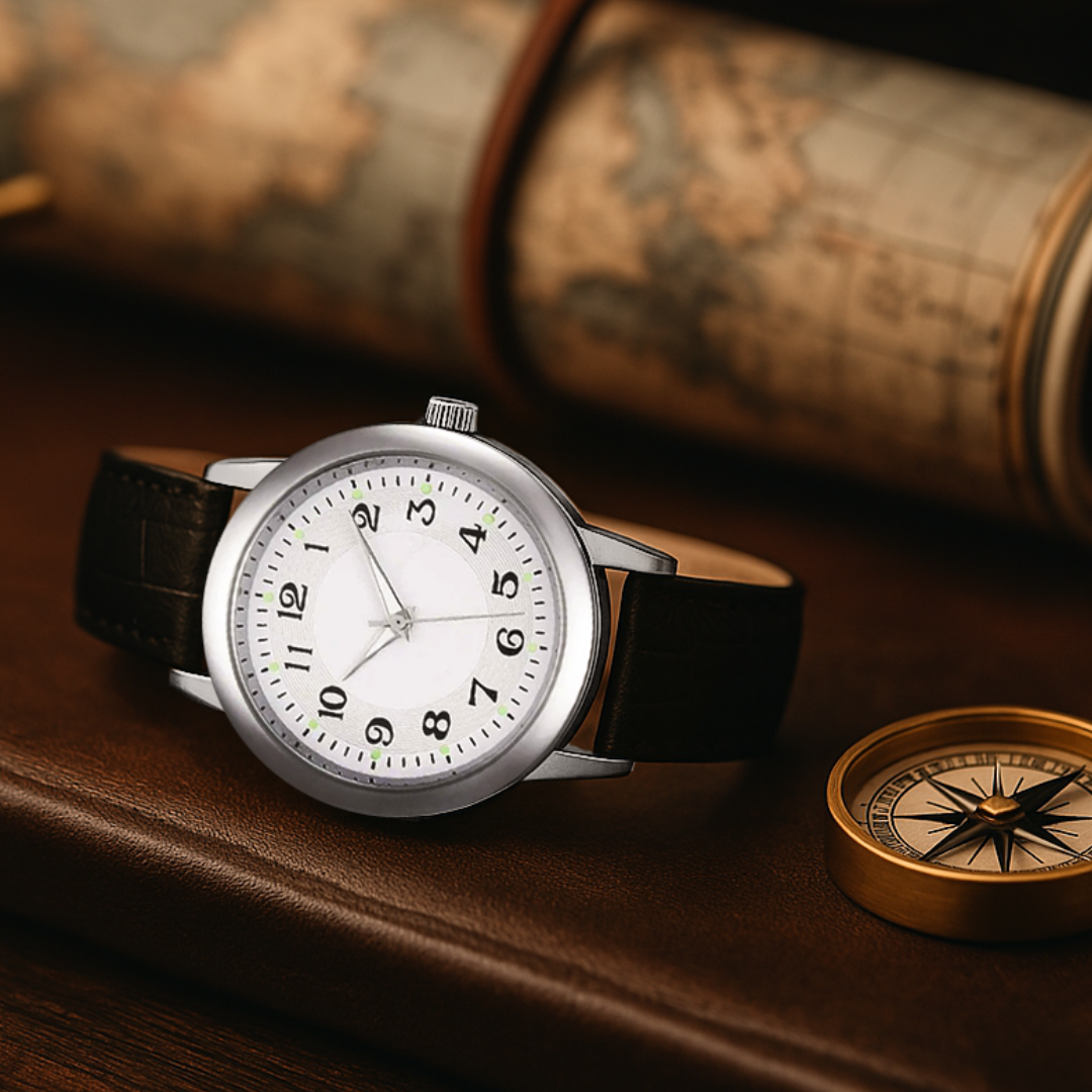 Relógio Minimalista Elegante em Aço Inoxidável