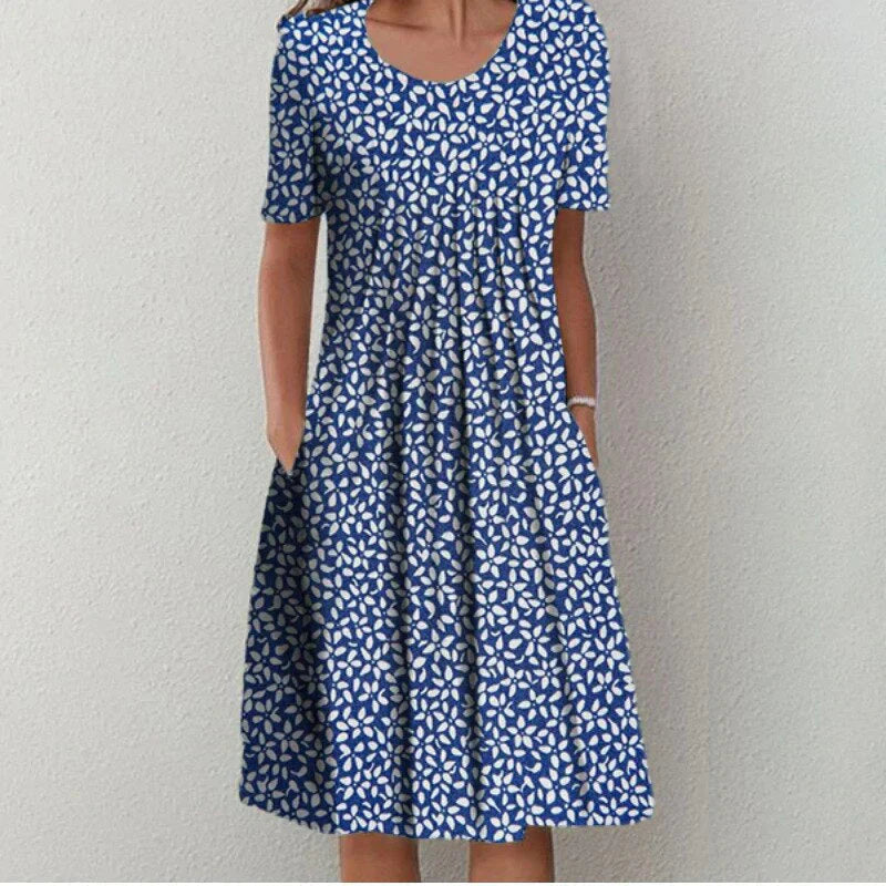Sofia™ | Vestido Floral Estiloso e Casual com Bolsos