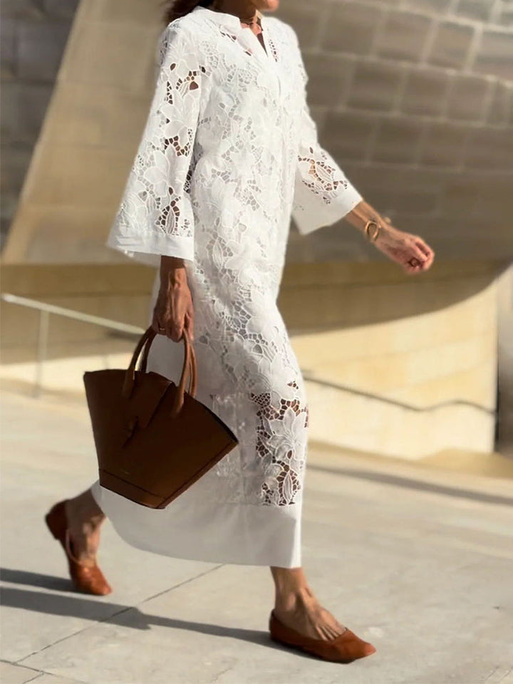 Nerisse - Vestido de Renda Confortável