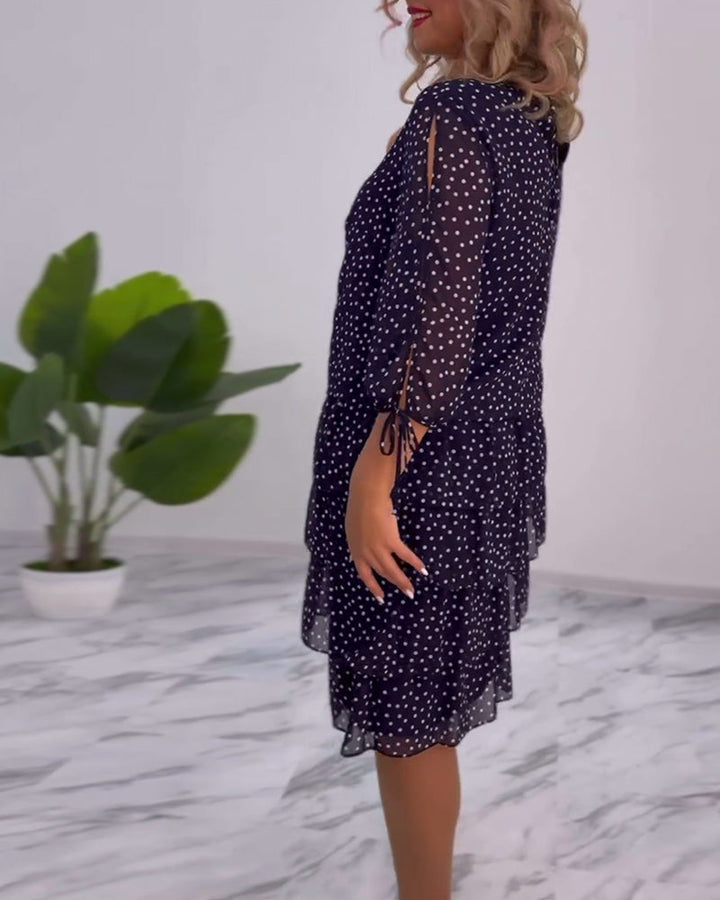 Tilly - Vestido Camponês de Poá