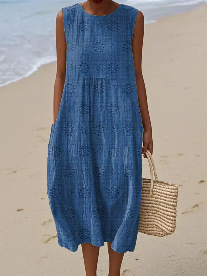 Beatrice - Vestido Elegante Sem Mangas com Bolsos