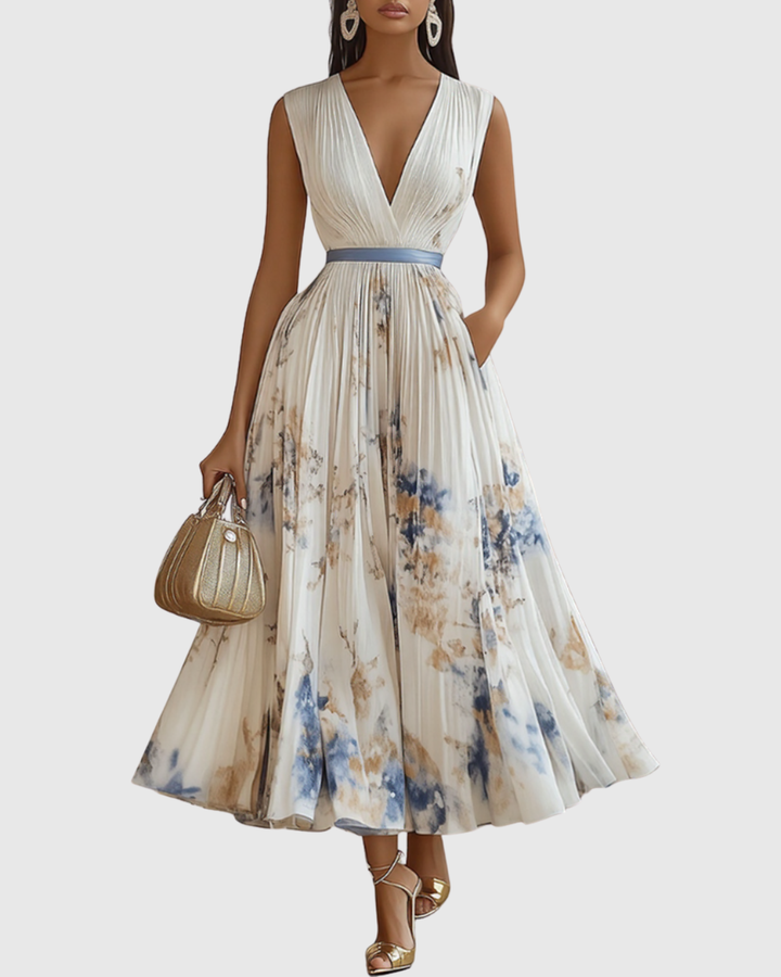 Suzanna - Vestido de Elegância Plissada