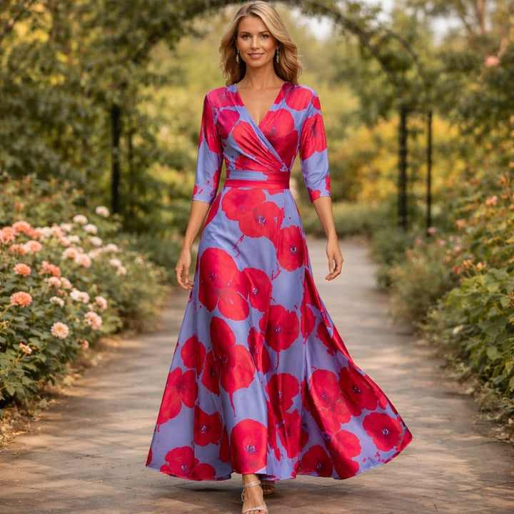 Lillian | Vestido Maxi Fluido Estilo Envelope