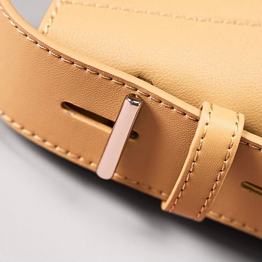 Bolsa Bucket Oversized de Couro Genuíno para Transversal e Ombro