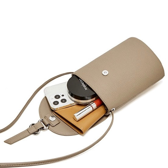 Bolsa de Telefone Mini Transversal em Couro Legítimo