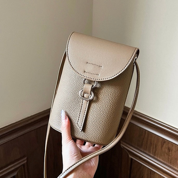 Bolsa de Telefone Mini Transversal em Couro Legítimo
