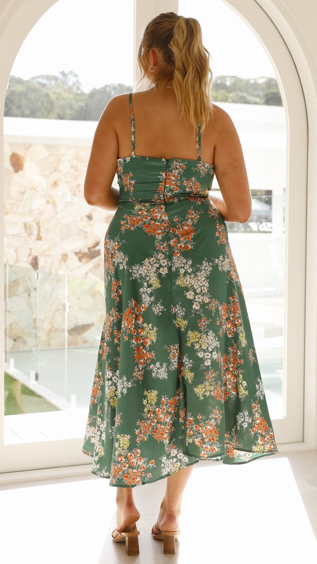 Robe Midi Dreamers - Fleur Verte