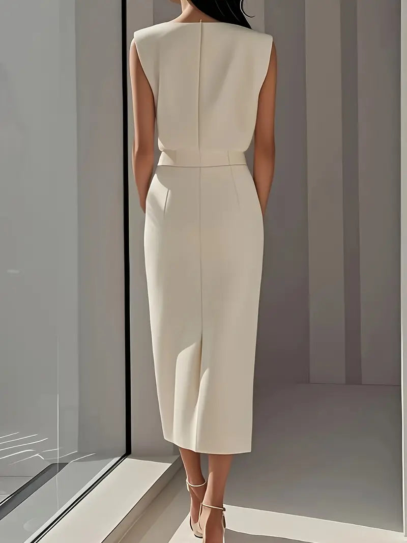 Dolly - Vestido Midi com Fenda Lateral