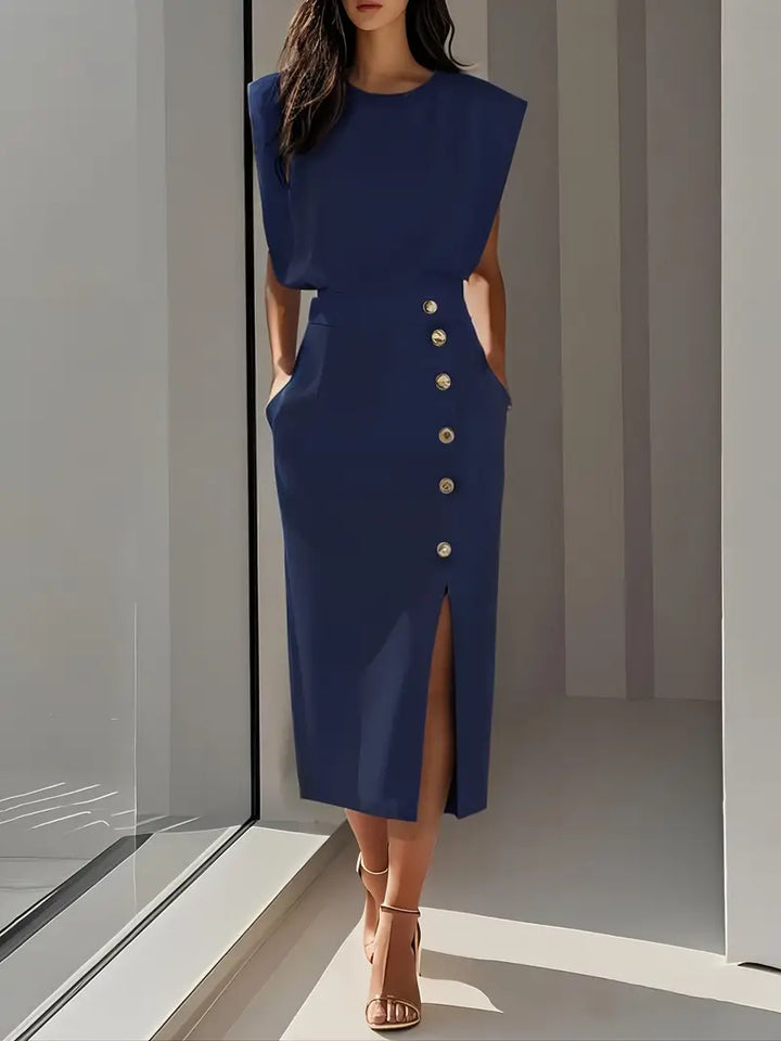 Dolly - Vestido Midi com Fenda Lateral