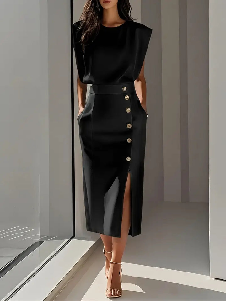Dolly - Vestido Midi com Fenda Lateral