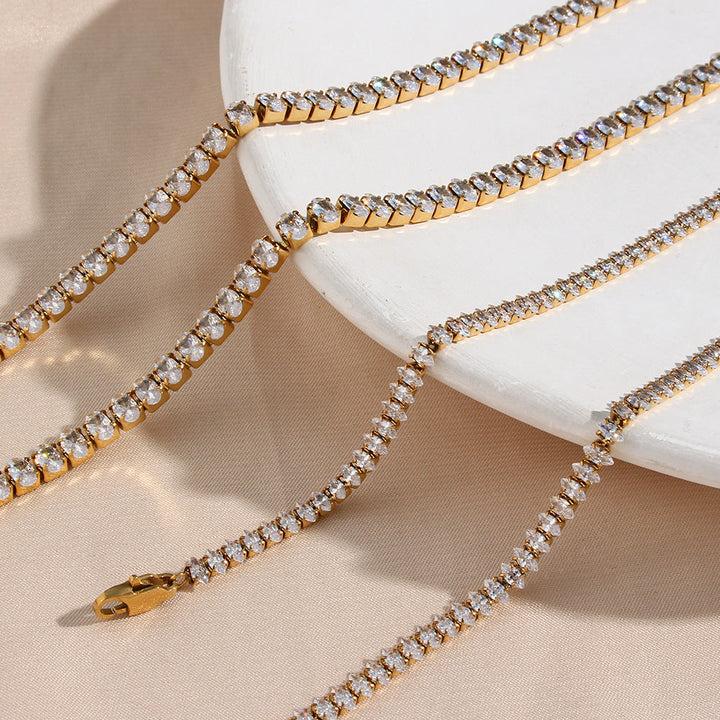 Colar de Tênis de Diamante Wisteria