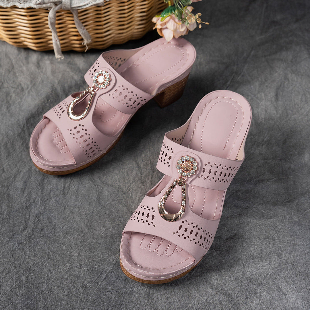 Isabella™ | Sandálias Conforto Ortopédico de Salto Alto