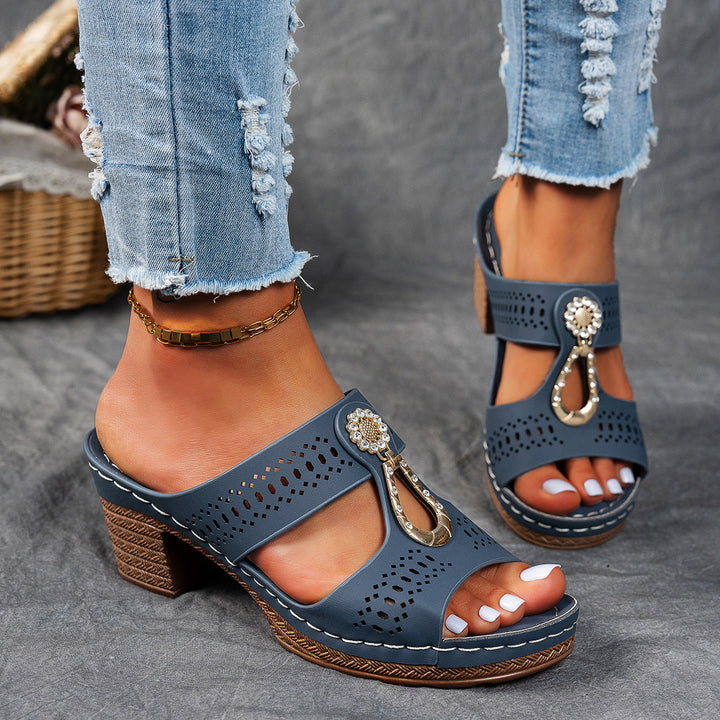 Isabella™ | Sandálias Conforto Ortopédico de Salto Alto
