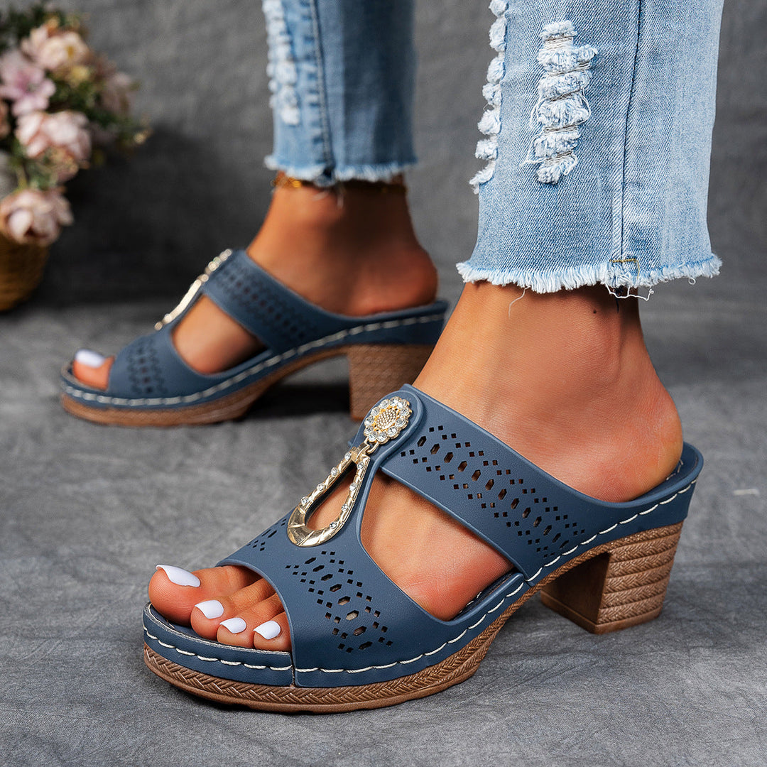 Isabella™ | Sandálias Conforto Ortopédico de Salto Alto