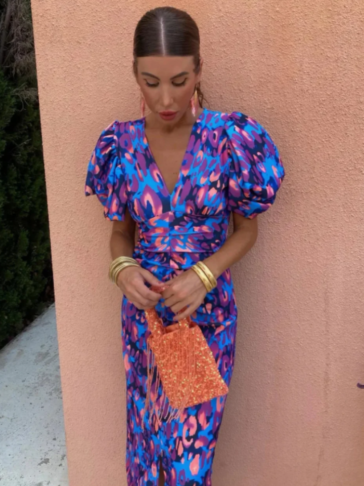Amelia™ | Vestido midi plissado deslumbrante