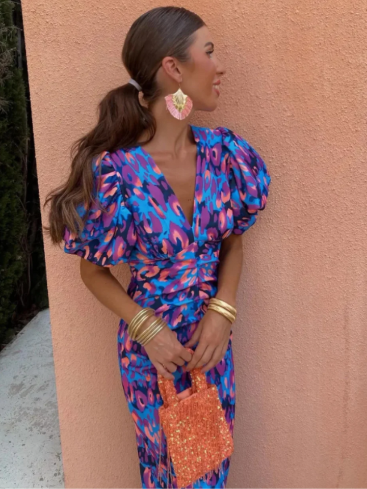 Amelia™ | Vestido midi plissado deslumbrante