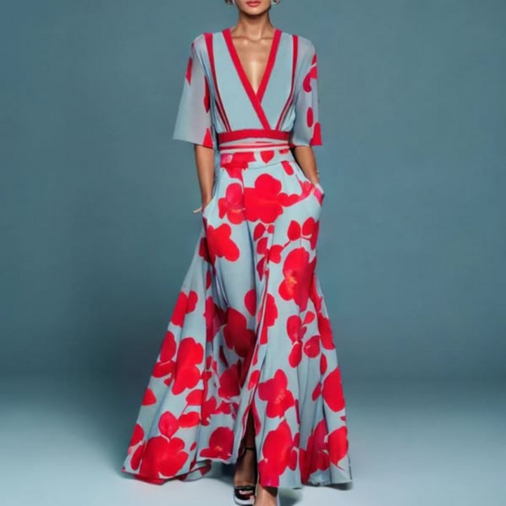 Michelle™ - Vestido Elegante com Flores