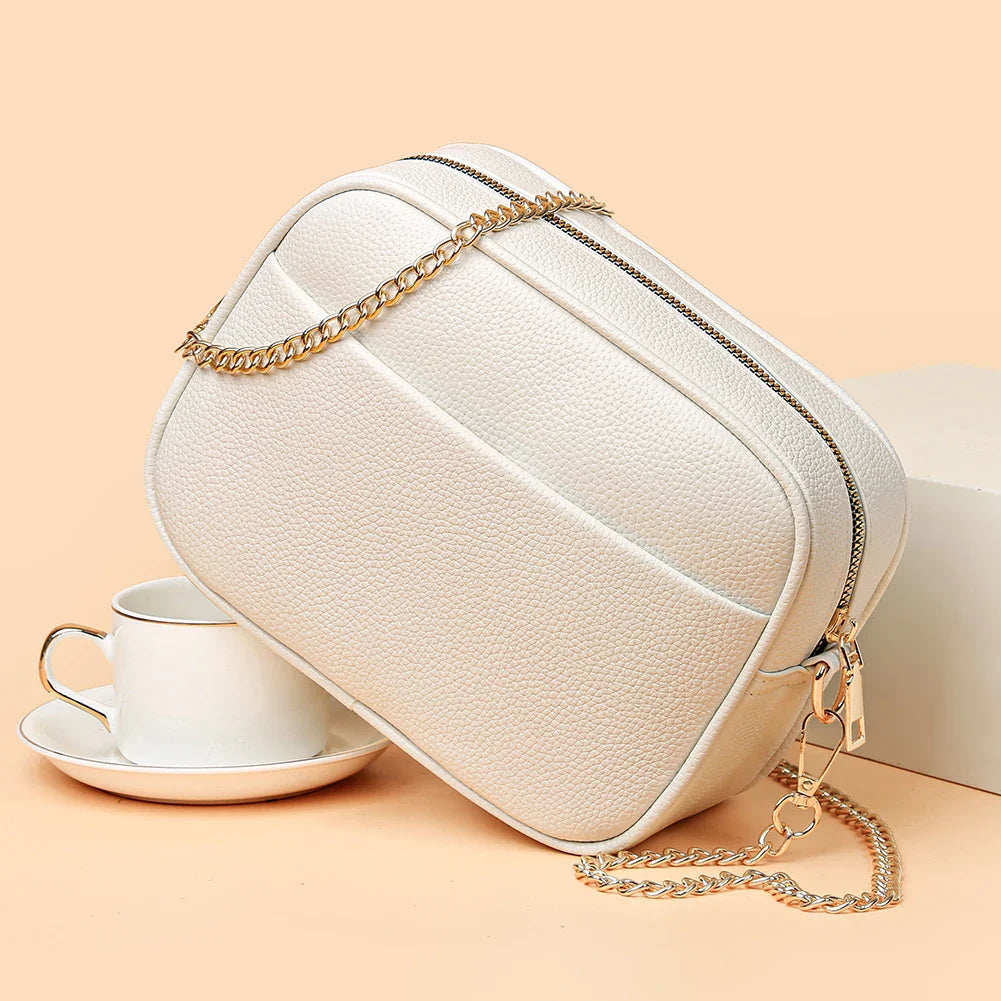 Zara | Bolsa de Ombro de Couro Refinado
