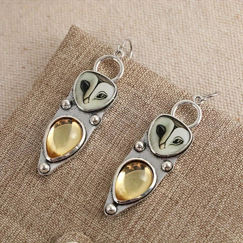 Brincos Pendentes de Coruja Boho