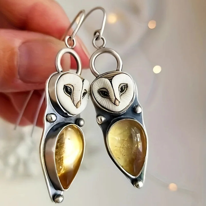 Brincos Pendentes de Coruja Boho