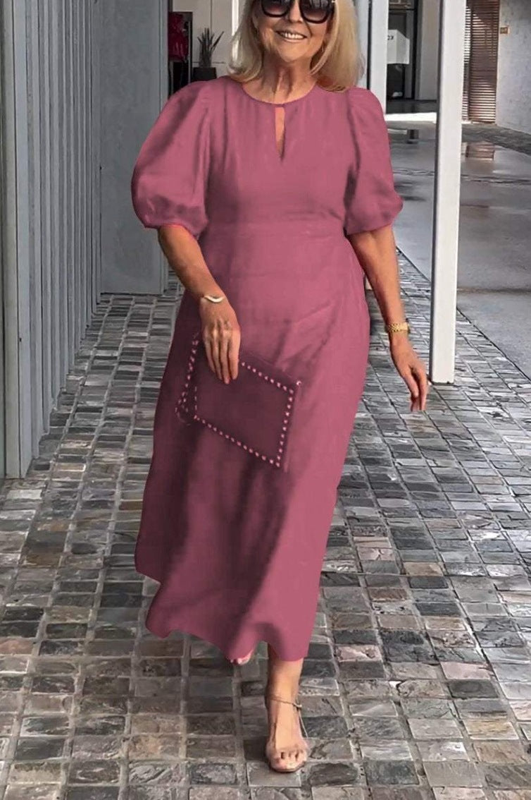 Carla™ - Vestido Elegante com Mangas Bufantes