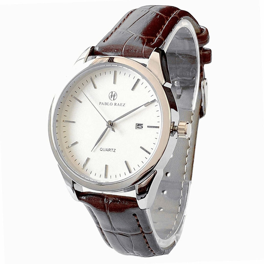 Relógio de Pulso com Pulseira de Couro Essencial para o Estilo de Vida