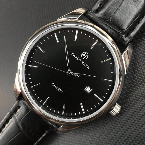 Relógio de Pulso com Pulseira de Couro Essencial para o Estilo de Vida