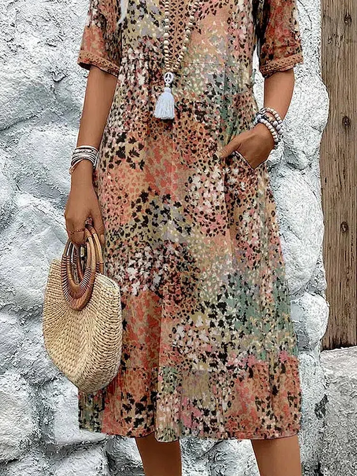 Fatima - Vestido com Design Floral