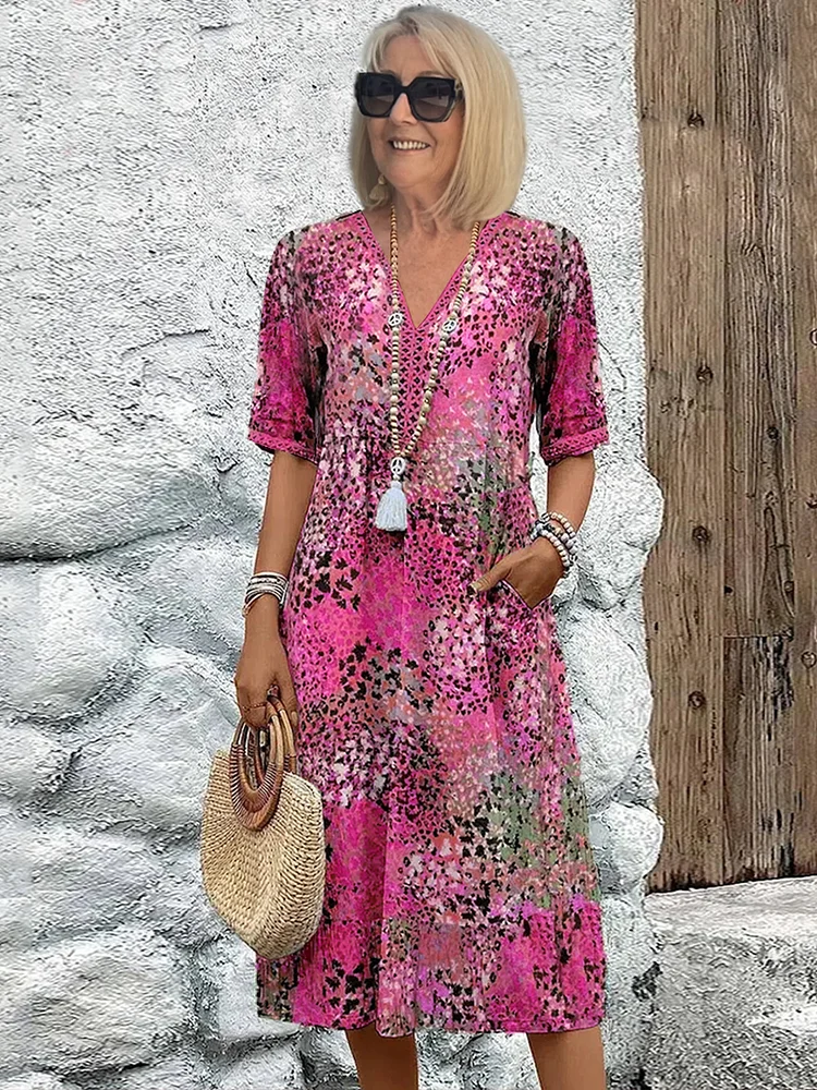 Fatima - Vestido com Design Floral