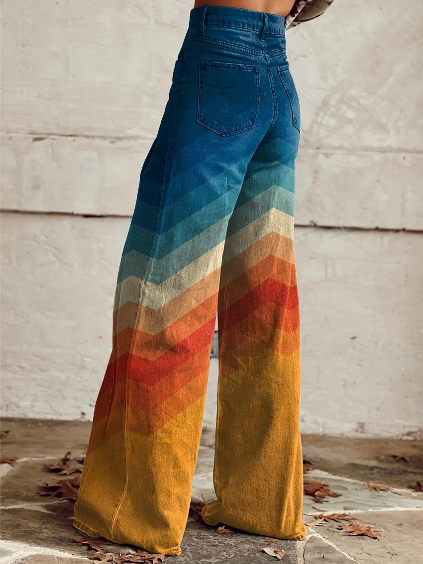 Léa - Calças Retro Zigzag