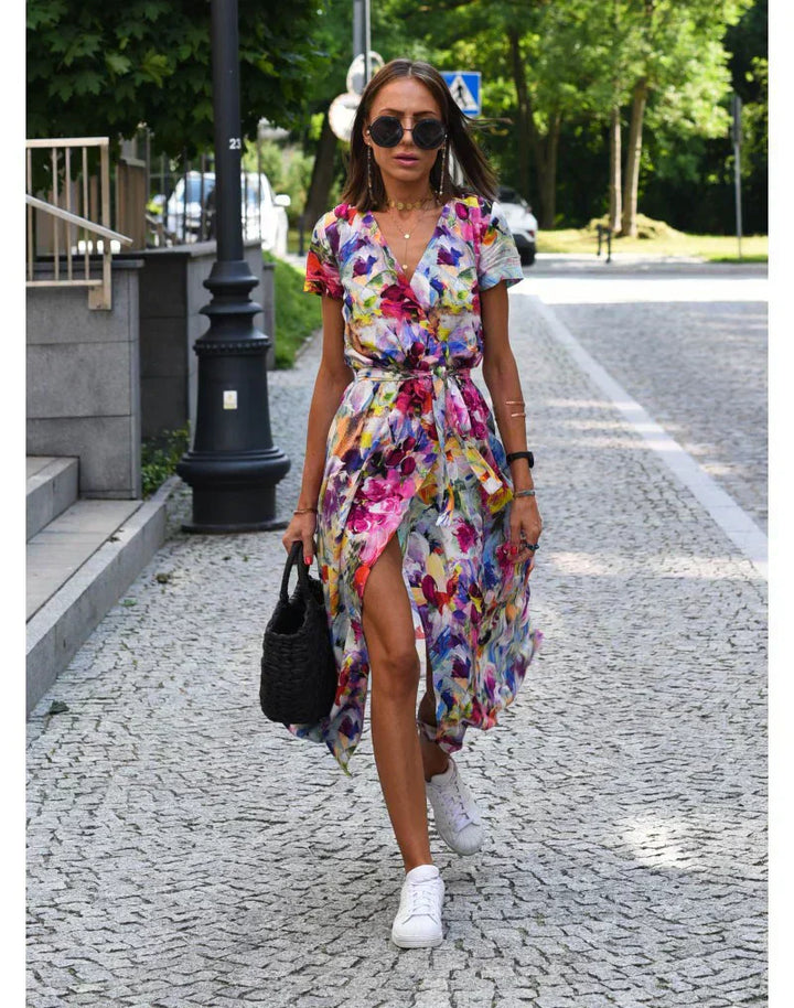 Suzanne - Vestido Elegante com Decote em V