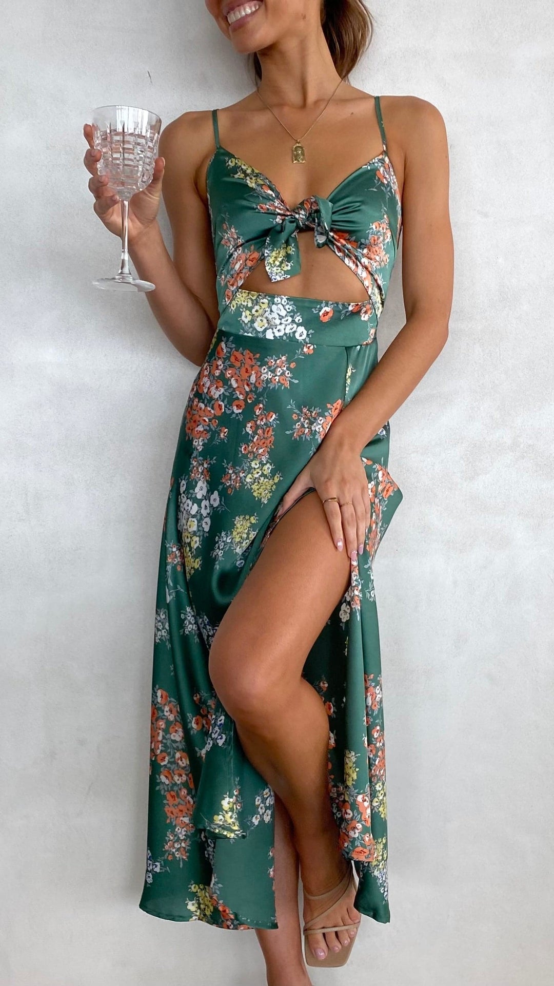 Robe Midi Dreamers - Fleur Verte