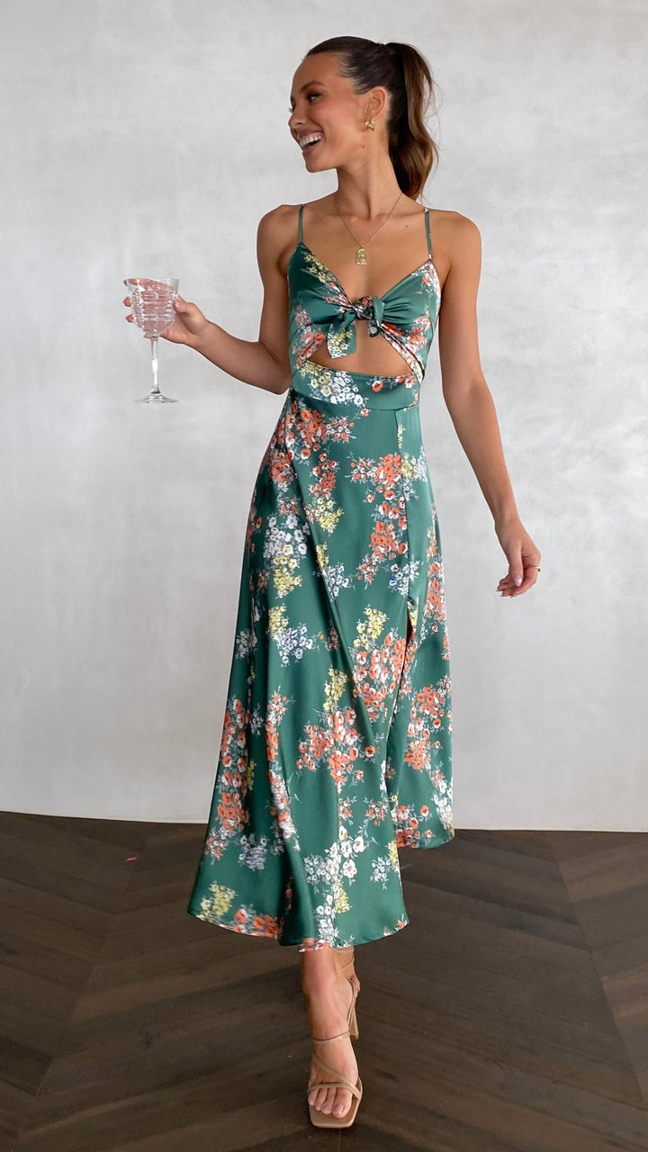Robe Midi Dreamers - Fleur Verte