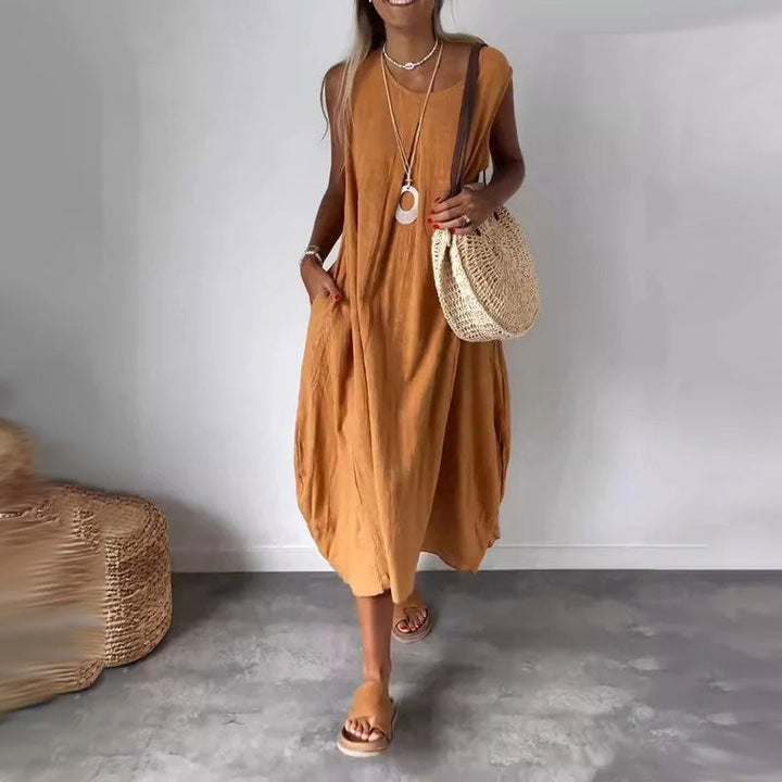 Amaris - Vestido Sem Mangas Relaxado